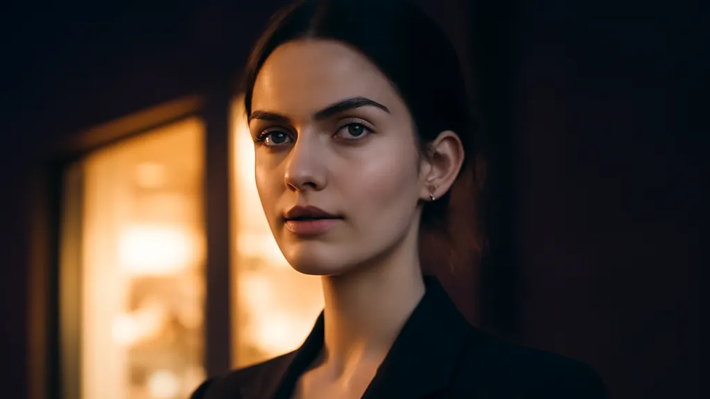 Portrait éditorial : allure soignée et accessoires techniques dans une lumière de vitrine